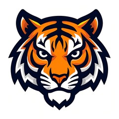 Obraz premium Fierce & Bold: Modern Tiger Head Logo Design 