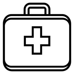 Obraz premium First Aid Kit minimalist simple black vector