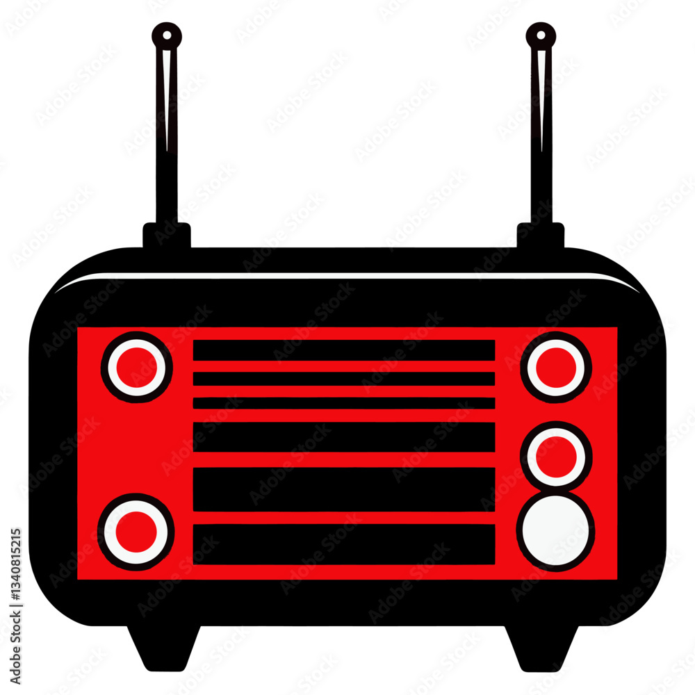 Poster radio electronics device design vector