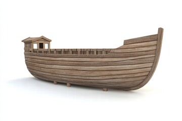 Obraz premium A Noah ark and isolated on a white background, ultra-realistic, high detail
