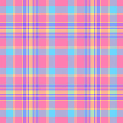 Delightful pastel plaid pattern.  Perfect for textiles, websites, or packaging design, this cheerful, seamless texture evokes feelings of joy and spring.