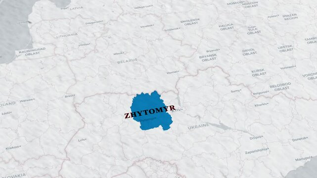 Zhytomyr Map.Map overview of Zhytomyr region in Ukraine &ndash; journey through the city