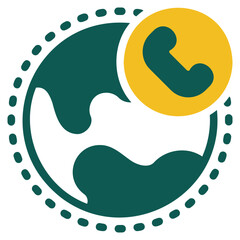 Global network green icon