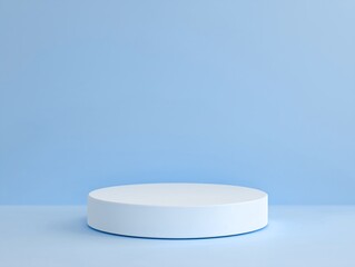 Elegant white display stand with smooth lighting.