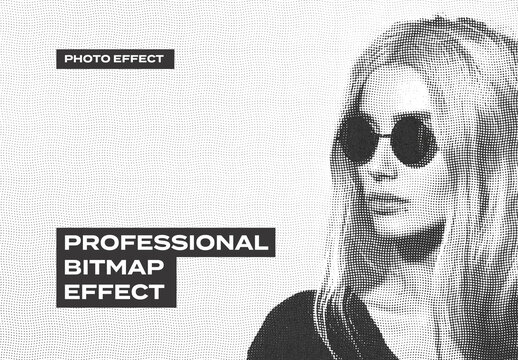 Bitmap Pixel Art Display Screen Photo Effect Paper Texture Template Mockup Overlay Style