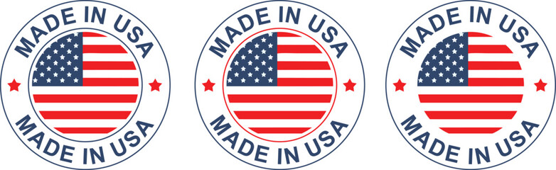 Made in the USA labels icons