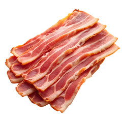 Obraz premium Crispy Bacon: Delicious Recipes & Images isolated on transparent background