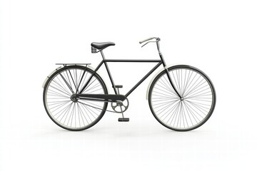 Fototapeta premium A vintage bicycle isolated on a white background