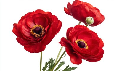 Obraz premium Bright Red Anemone Flowers