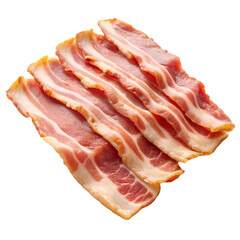 Crispy Bacon Slices: Delicious Breakfast Meat isolated on transparent background