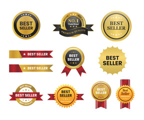 Vector Illustration of Best Seller Badge for Online Stores and Advertising