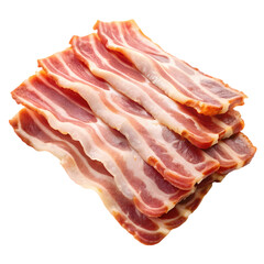 Crispy Bacon: High-Quality, Delicious Bacon Slices isolated on transparent background