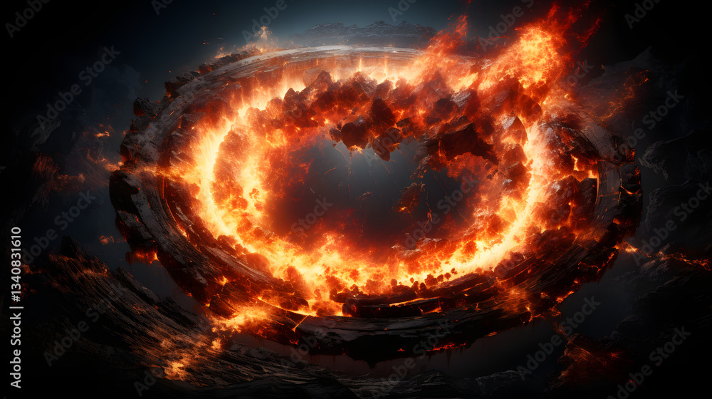 Poster illuminated fire in a dark room creating an enigmatic atmosphere with intriguing shadows and depth i