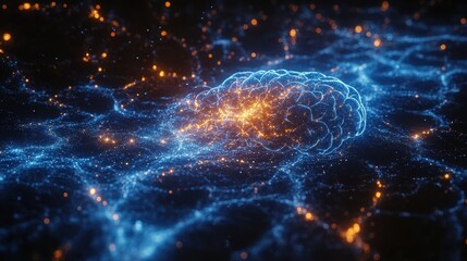 Fototapeta premium Neural Network Brain Abstract