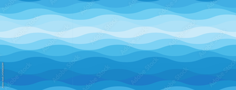 Poster seamless sea or ocean waves pattern. abstract water wave background. blue wavy texture.