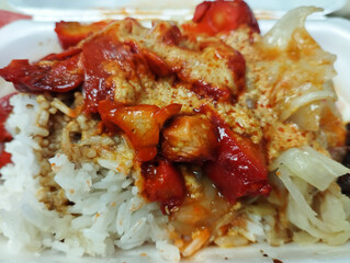 char siew curry rice with chilli