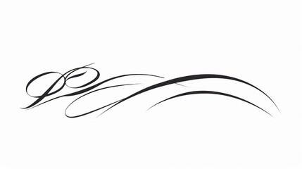 Elegant Swash, Swoop, and Swish: Hand - Drawn Calligraphy Sign with Underlines