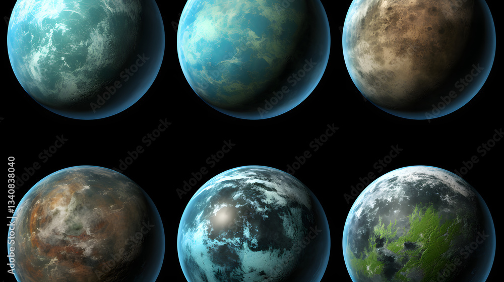 Poster an intriguing illustration of the planets in our solar system displaying their unique features and c