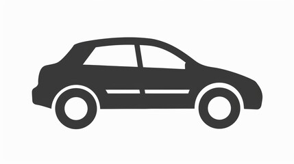Obraz premium Sleek Car Icon Set Against a Crisp White Background