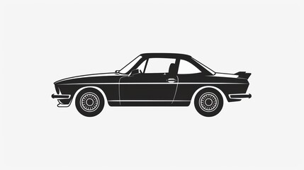 Obraz premium Sleek Car Icon Set Against a Crisp White Background