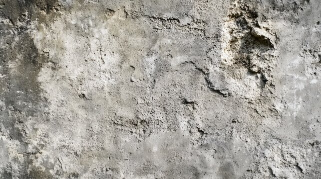 A rough textured cement wall surface with dark stains present - Powered by Adobe