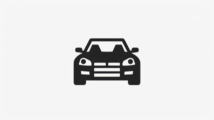 Naklejka premium Sleek Car Icon Set Against a Crisp White Background