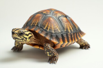 Obraz premium 3D turtle with detailed shell pattern, walking on