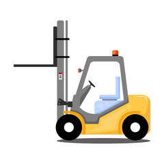 A vector illustration of a forklift truck, symbolizing industrial equipment and warehouse operations.