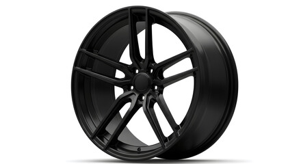 Obraz premium Black Alloy Wheels: Car Rim Design