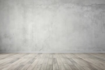 Empty room gray wall room with wooden floor