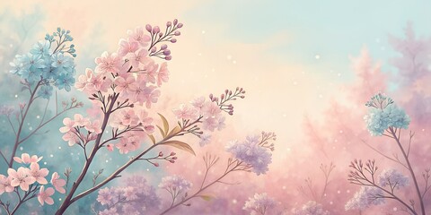 spring meadow with flowers 