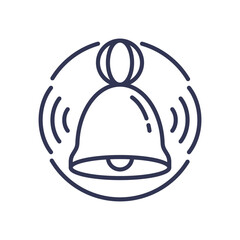 Outline of a ringing bell symbolizing alerts and notifications in service businesses.