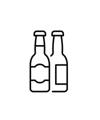 Beer bottle icon stock illustration