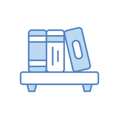 Bookshelf vector icon 