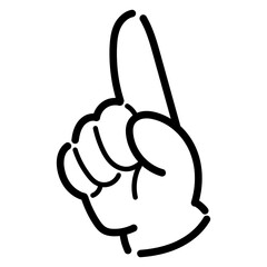 デフォルメ指矢印_手書き_ベクター素材