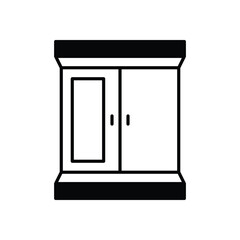 Wardrobe vector icon 