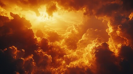 Fototapeta premium Fiery Sunset Cloudscape (3)