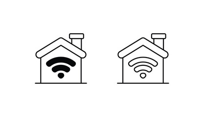 Home Networking icon design with white background stock illustration