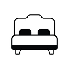 Bed vector icon 