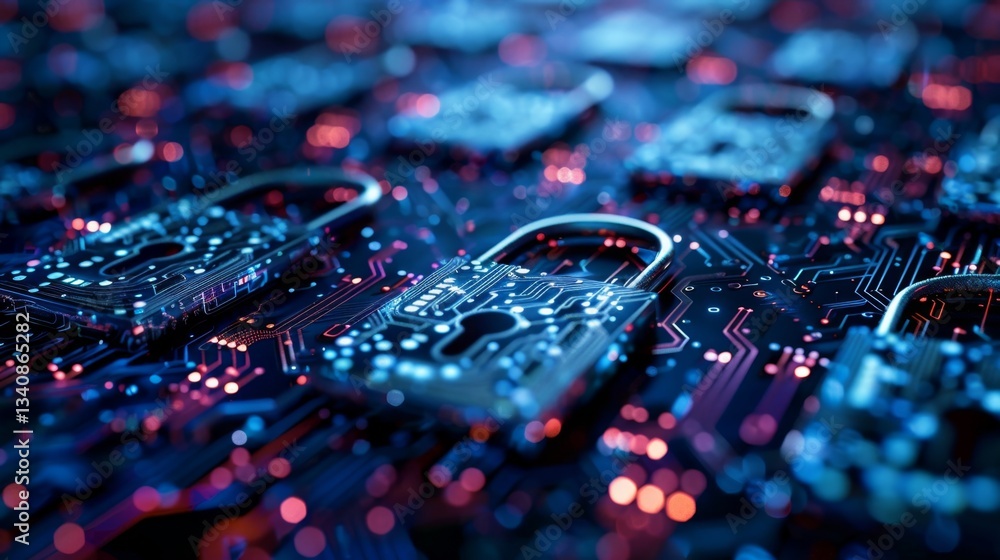 Poster cybersecurity measures using advanced technology for data protection against malware breaches