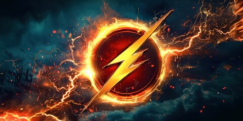 A bright red lightning bolt with the word "Flash" in white