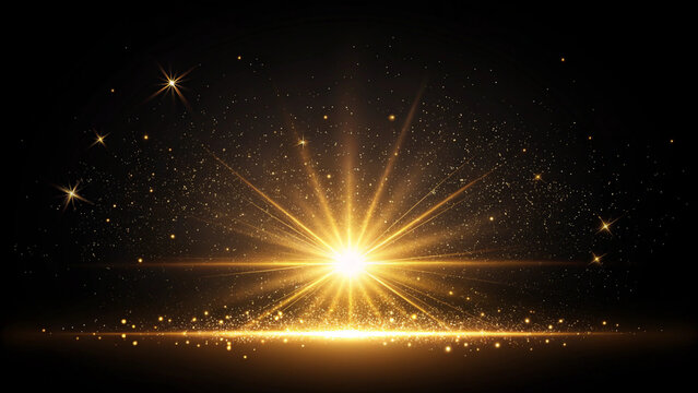 Orange radiant light. Glitter. Sparkle.