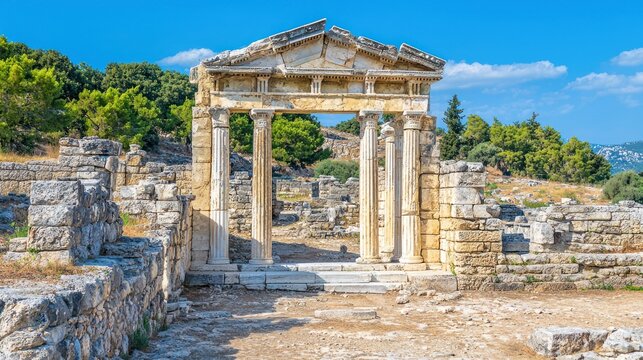Ancient Greek Ruins:  A Glimpse into Priene's  Magnificent Past