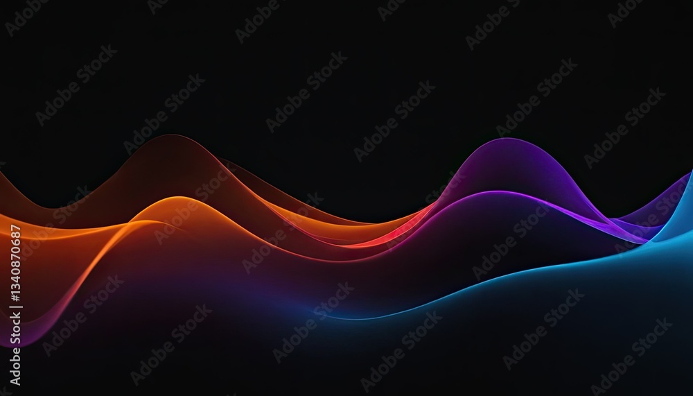 Poster abstract flowing neon color wave lights background generative ai aig21 1