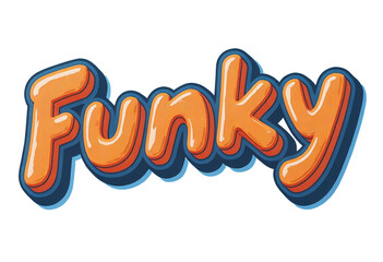 Funky Orange Lettering with transparent background