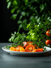 Fresh salad is looking healthy and delicious with bright, joyful color