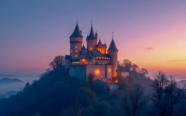 Fototapeta premium castle in the night