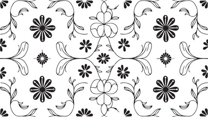 Elements In baroque, rococo, victorian renaissance style. Trendy floral vintage pattern. Vector illustration with white background