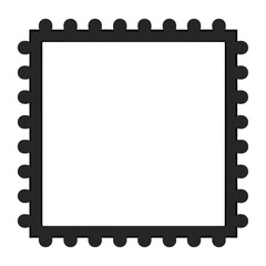 Blank post stamp shape illustration isolated graphic vector