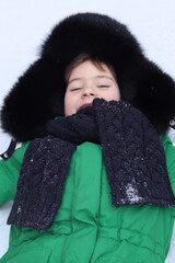 little boy in winter clothes